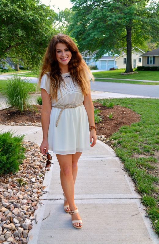 swell cap sleeve dress, rope wedges, bauble signature necklace, ashley from lsr