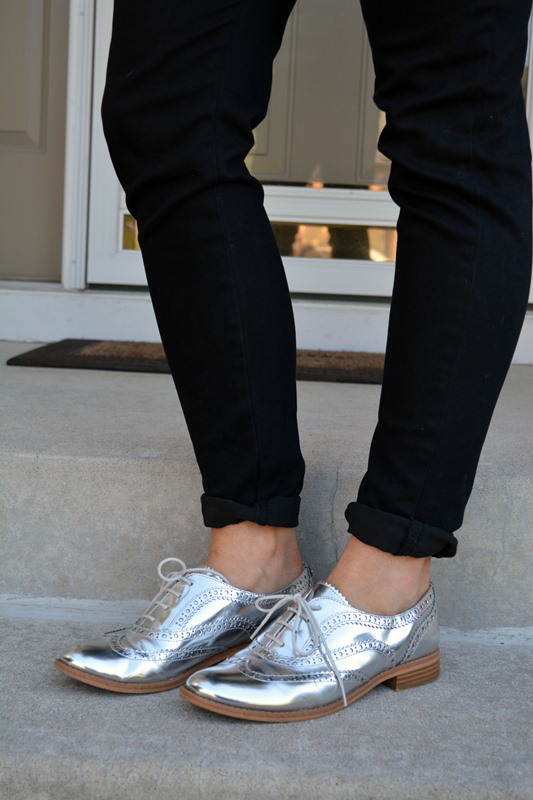 sam edelman silver oxfords