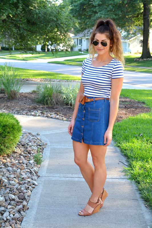 White jean outlet skirt 70s