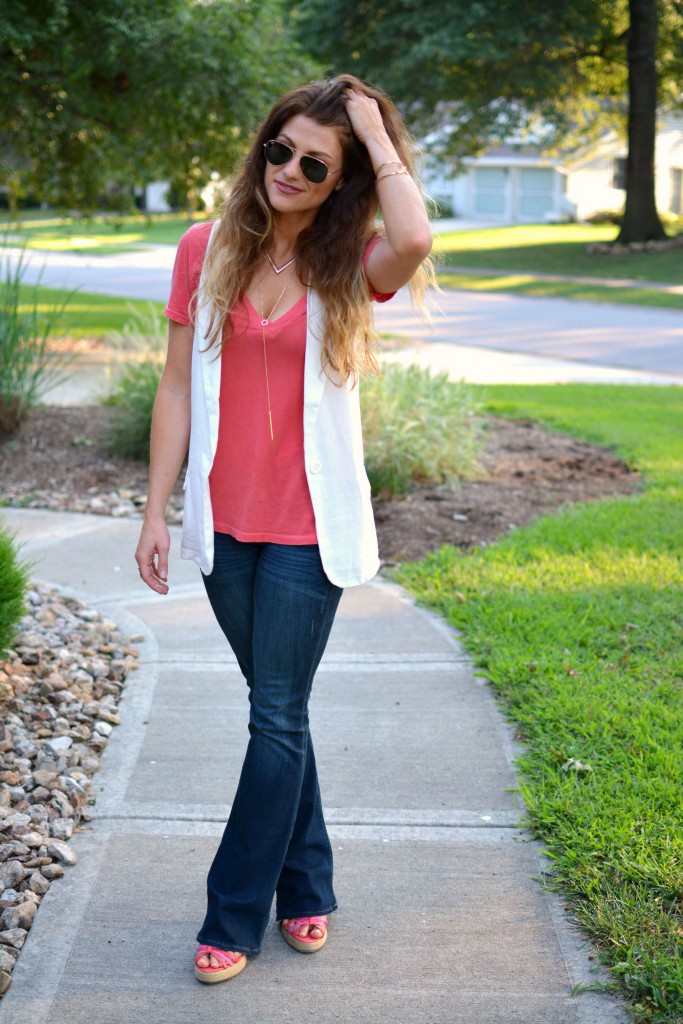 ashley from lsr, express flares, bb dakota white vest