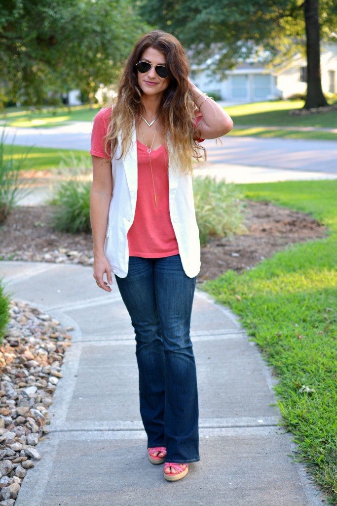 ashley from lsr, express flares, bb dakota white vest