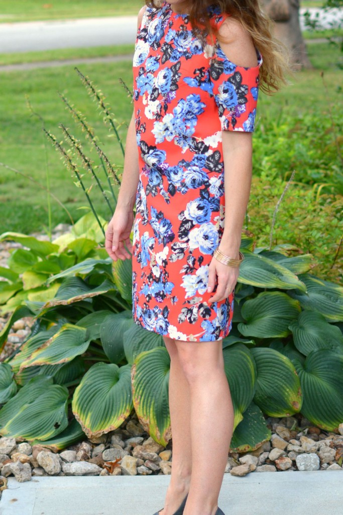 ashley from lsr in a coral floral dress