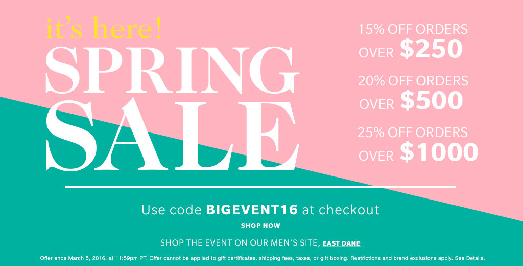 shopbop spring 2016 sale