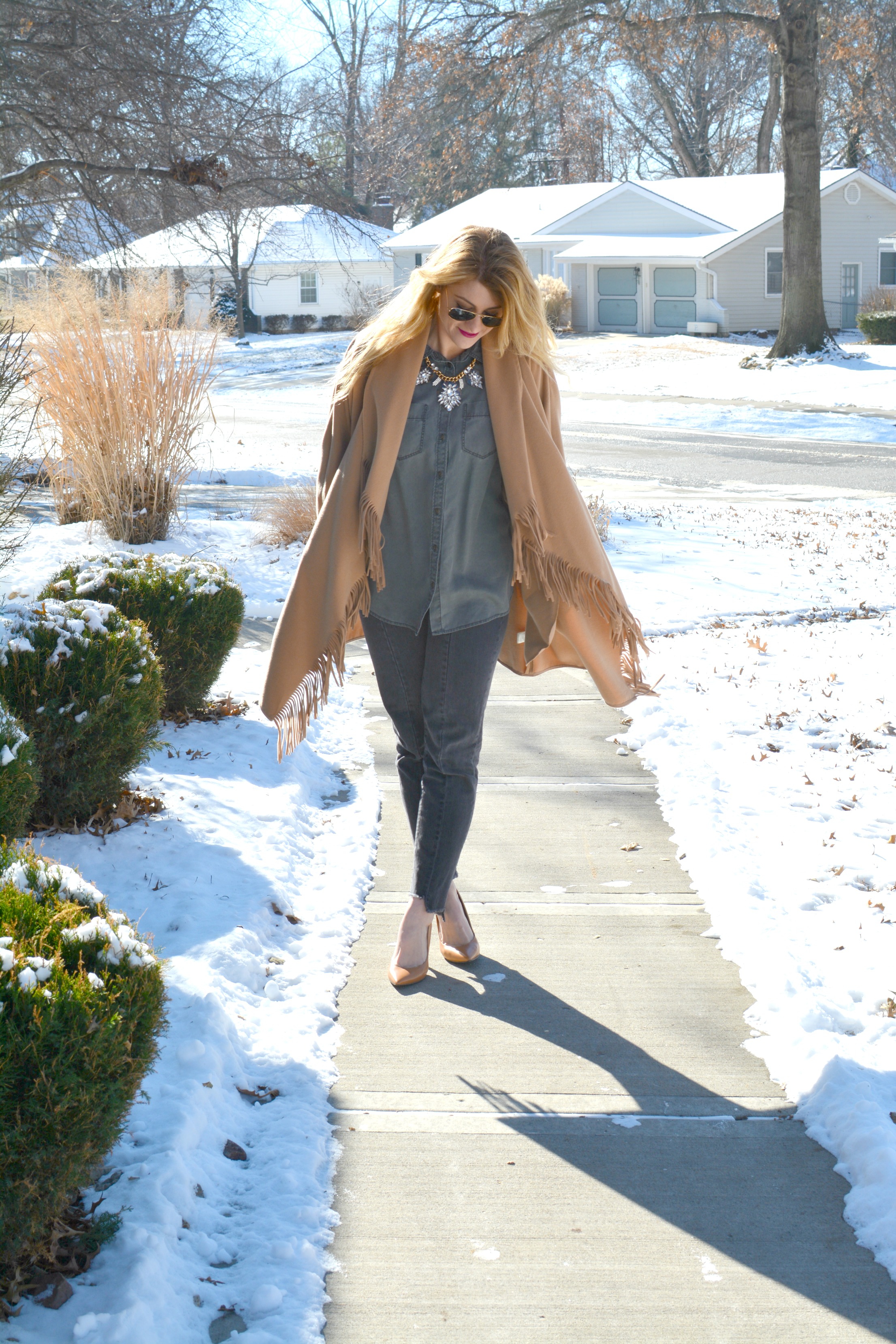 Fringe cheap camel coat