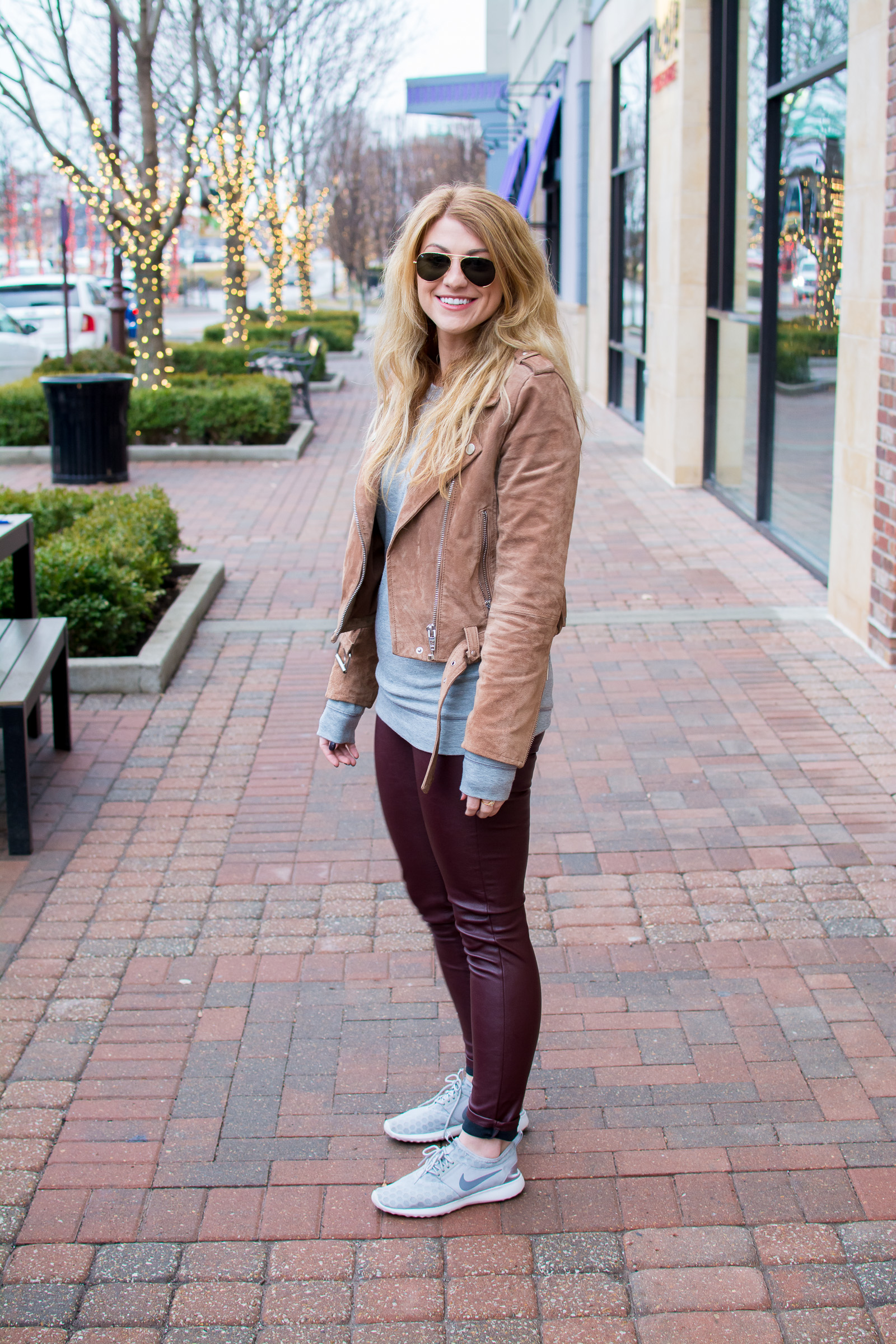 Leather Leggings + Blank NYC Suede Jacket.