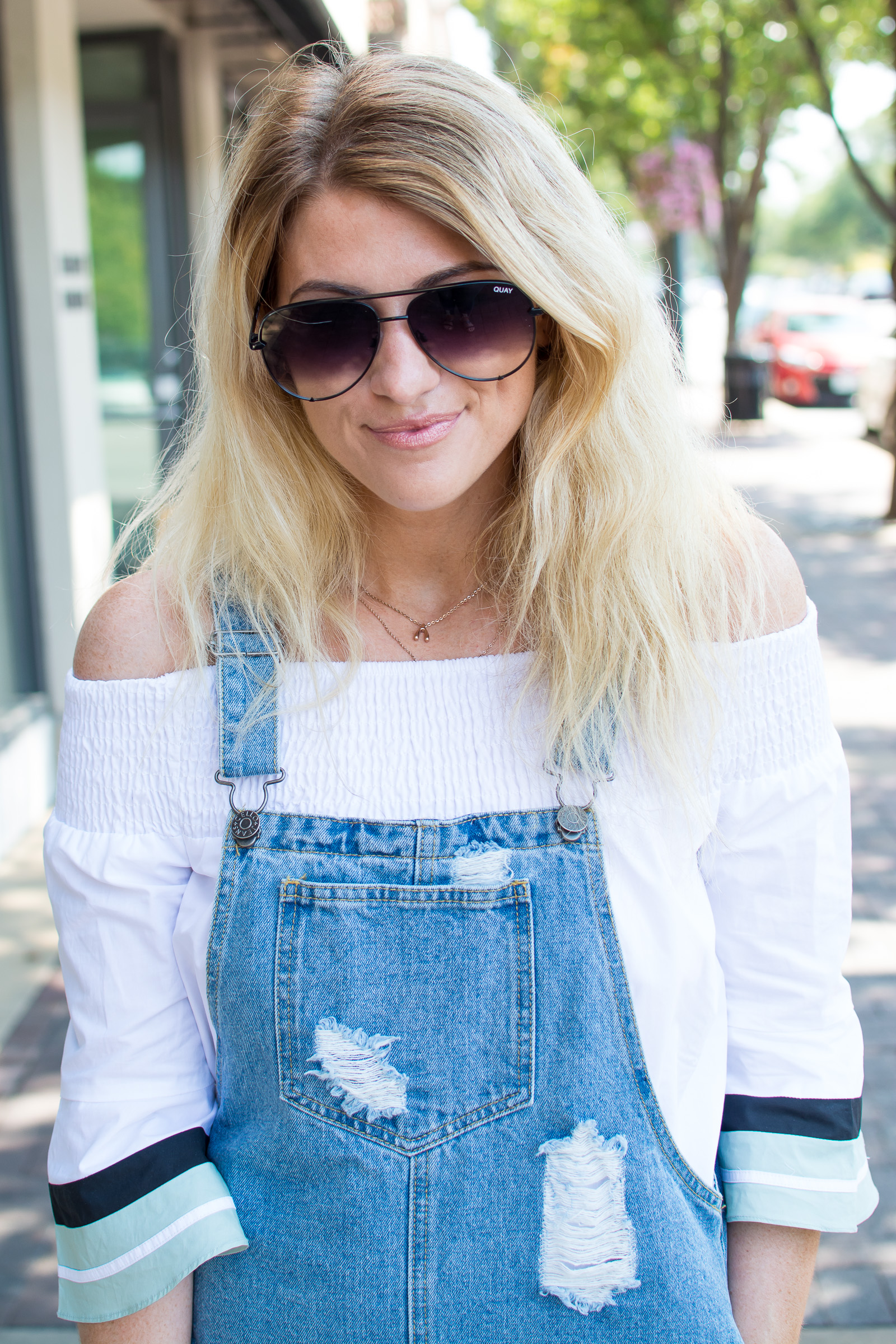 Denim jumper with best sale off shoulder