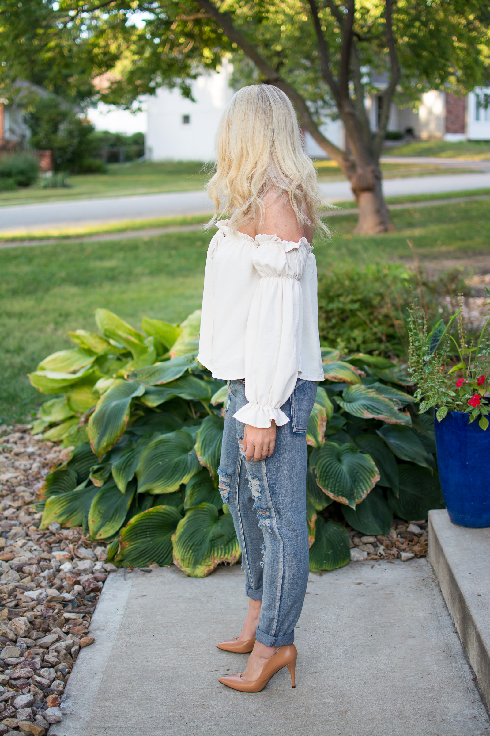 Girly and Tough: Flouncy Blouse with One Teaspoon Boyfriend Jeans. | Ashley from LSR