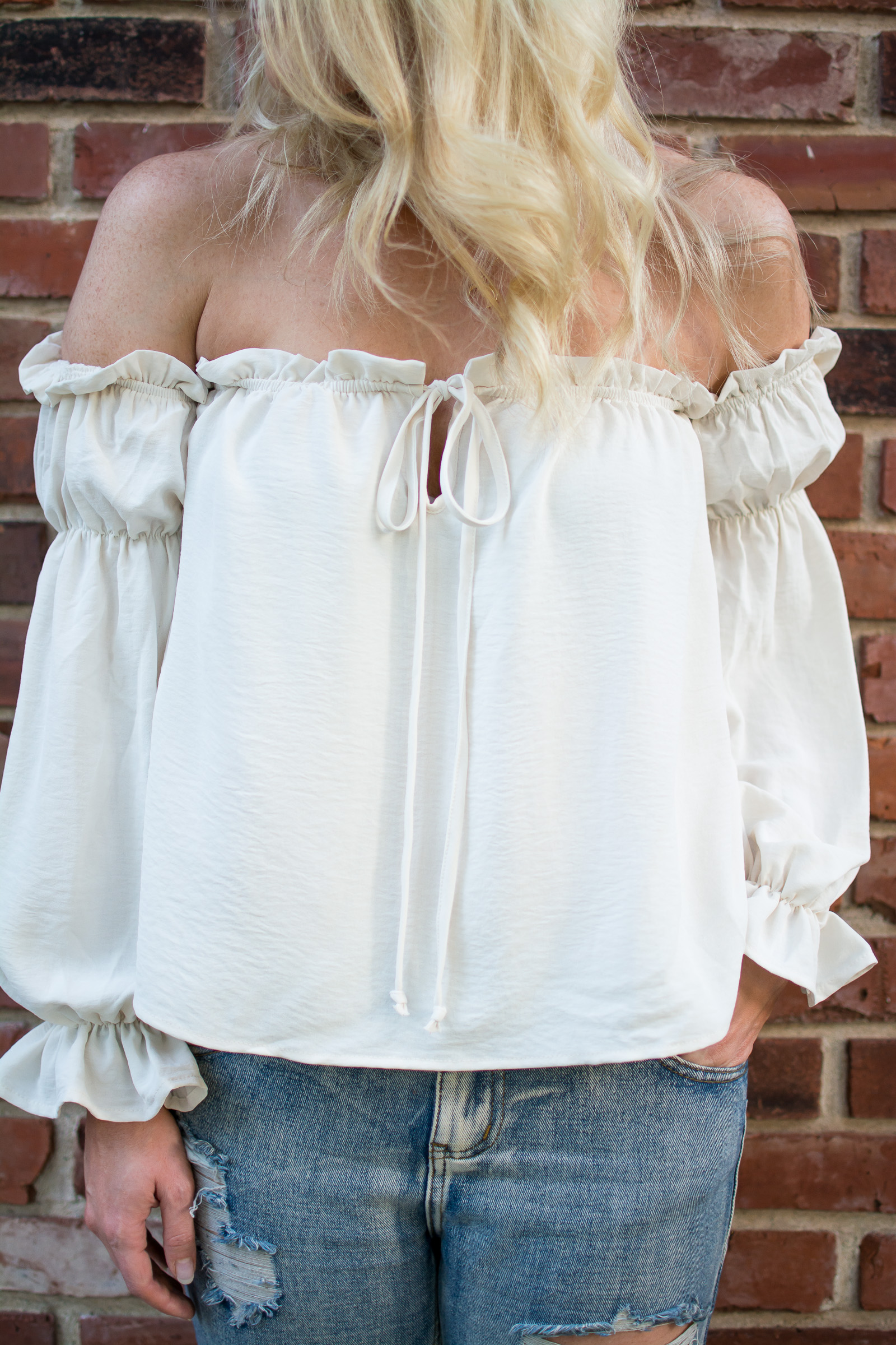 Girly and Tough: Flouncy Blouse with One Teaspoon Boyfriend Jeans. | Ashley from LSR