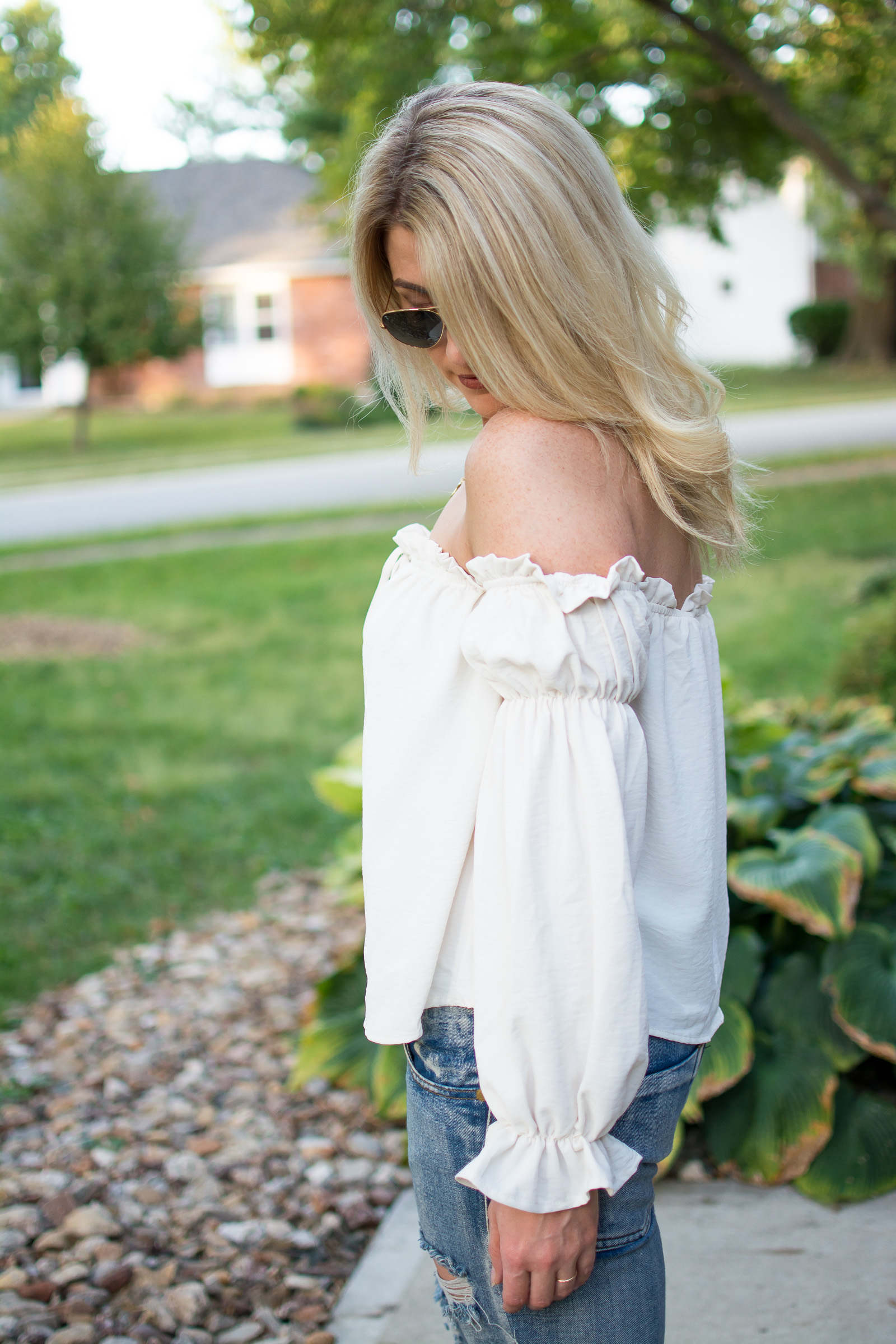 Girly and Tough: Flouncy Blouse with One Teaspoon Boyfriend Jeans. | Ashley from LSR