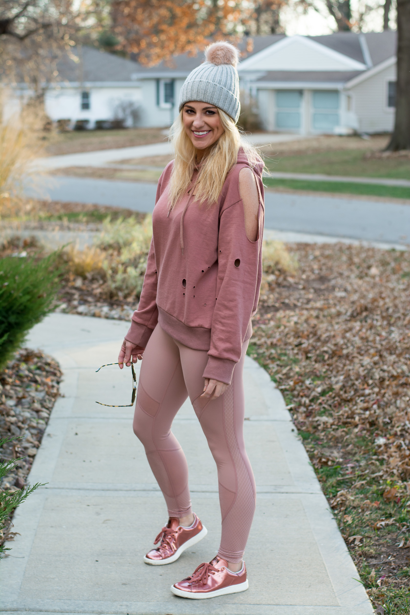 All Blush Everything Athleisure Outfit.