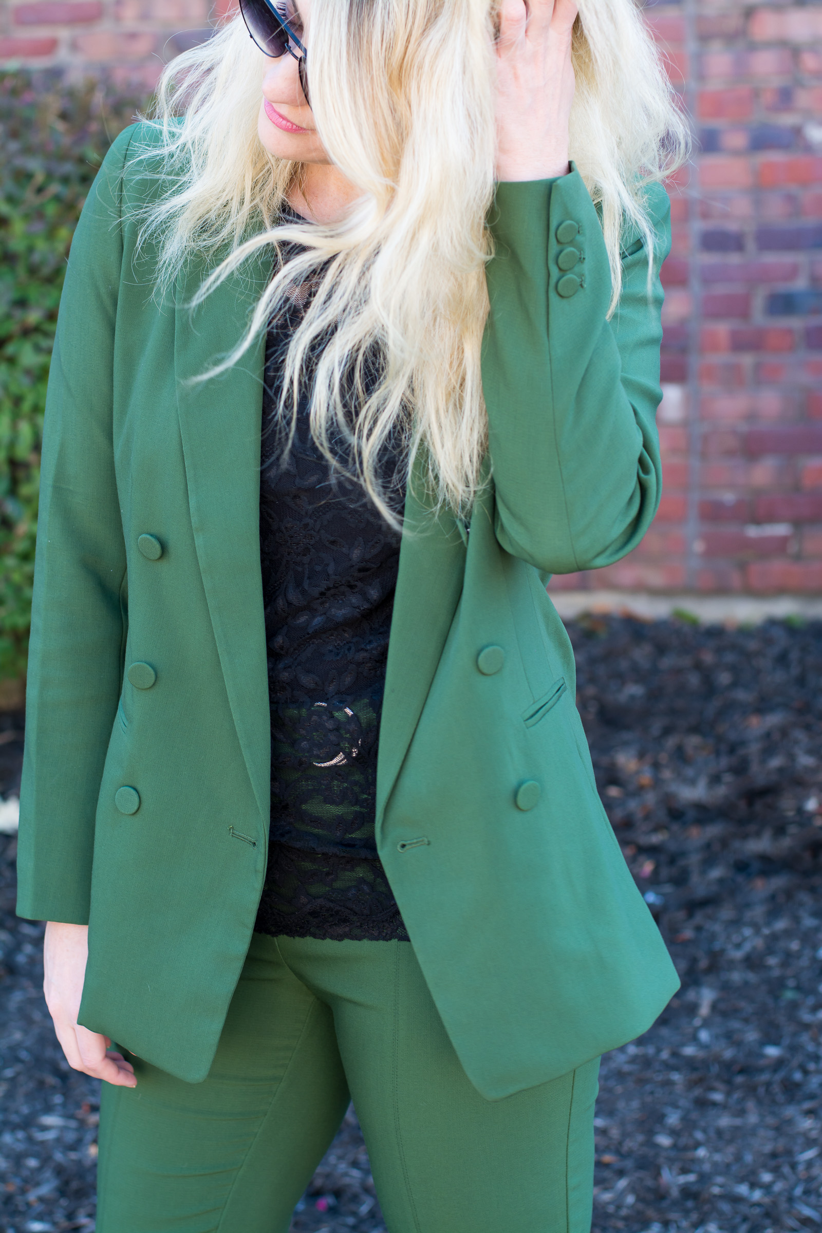 H&m green clearance suit