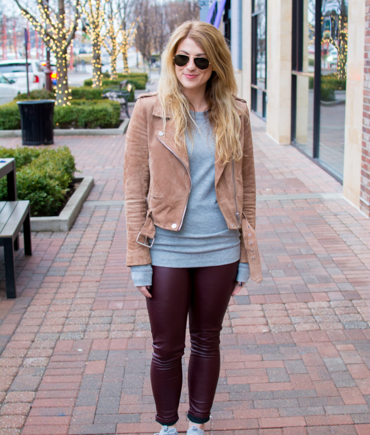 Faux Leather Leggings for Date Night - Northwest Blonde