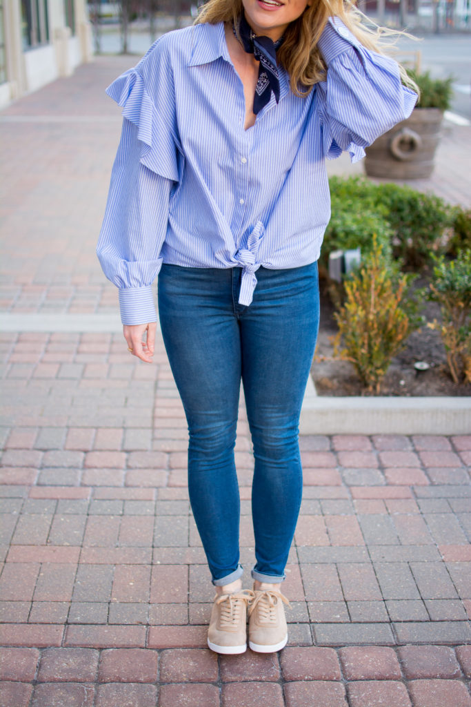 #2A Ruffle Oversized Shirt
