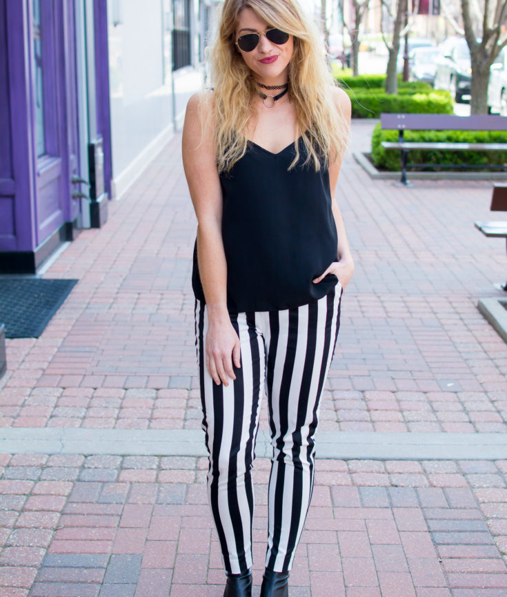 Beetlejuice Striped Pants. | Ashley from Le Stylo Rouge