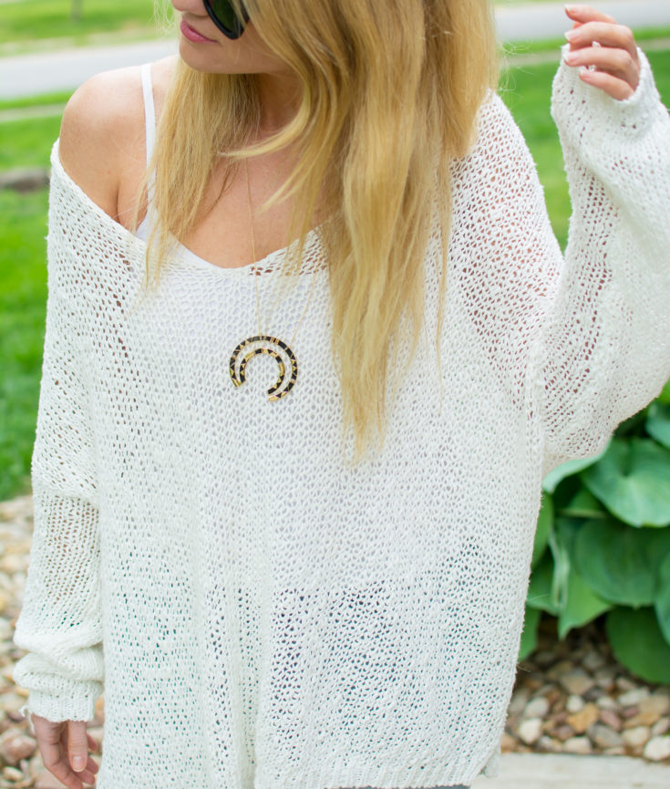 Styling Spring Whites with a Free People Sweater. | Ashley from LSR