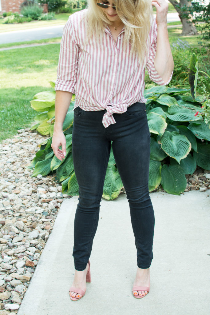 red striped shirt matching pants