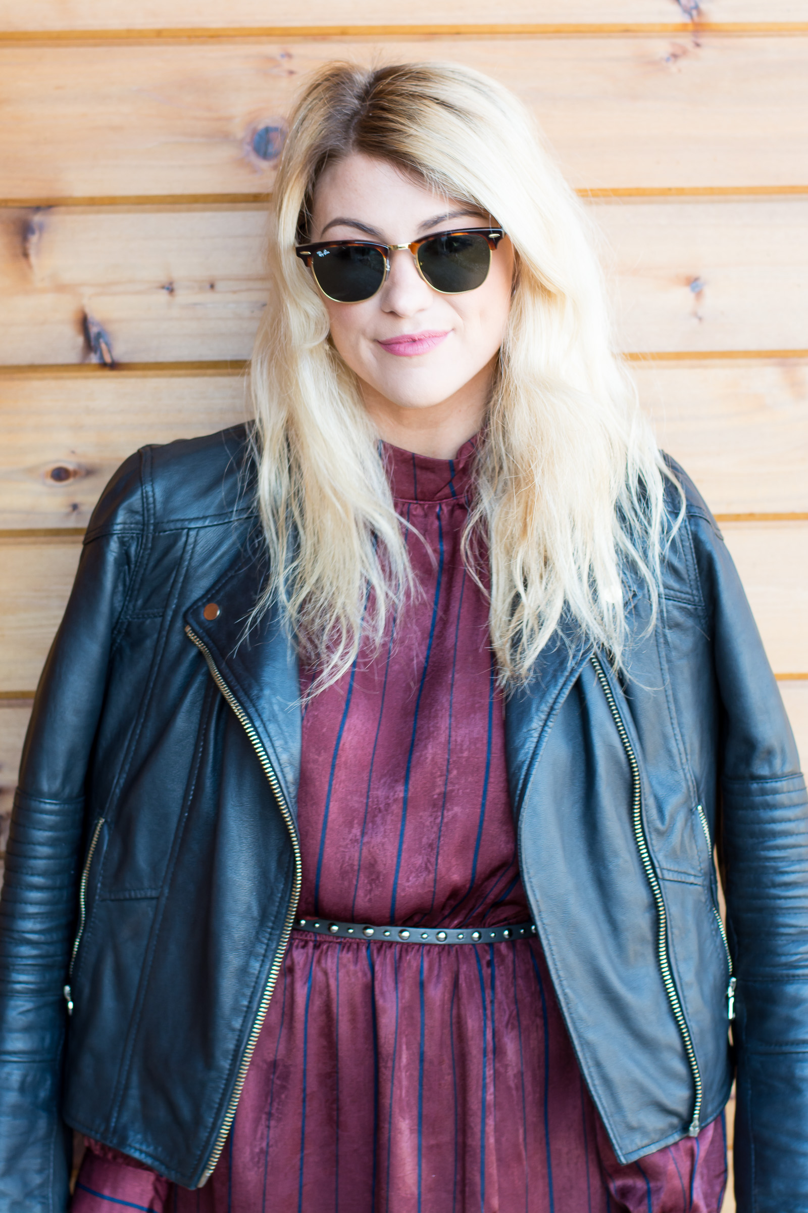 Burgundy Striped Satin Maxi Dress. | Ashley from LSR