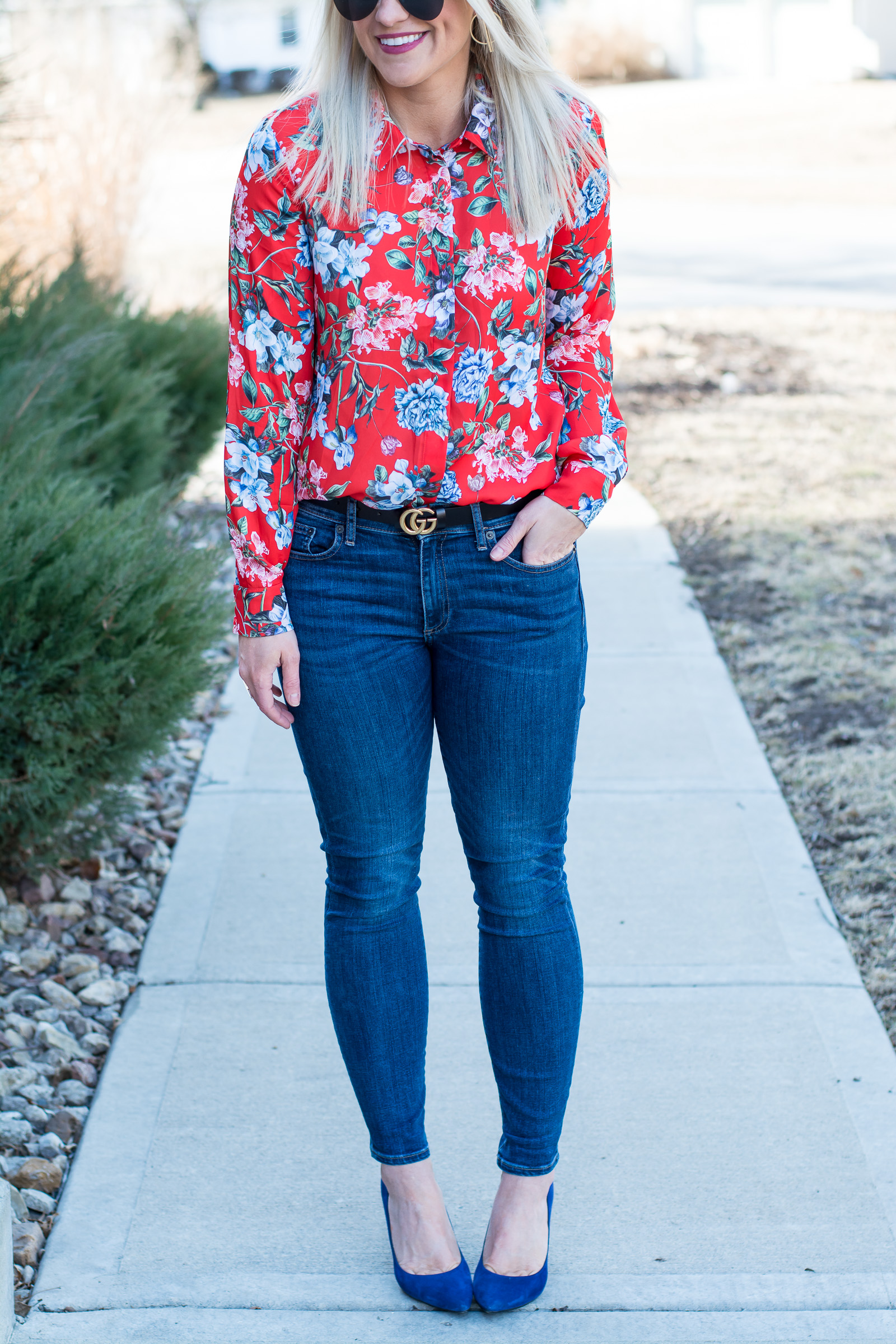 Bright Floral Blouse. | Ashley from LSR