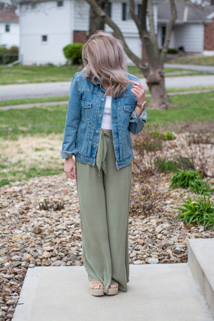 olive green linen pants