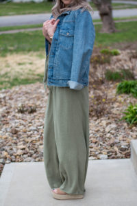 olive green linen pants