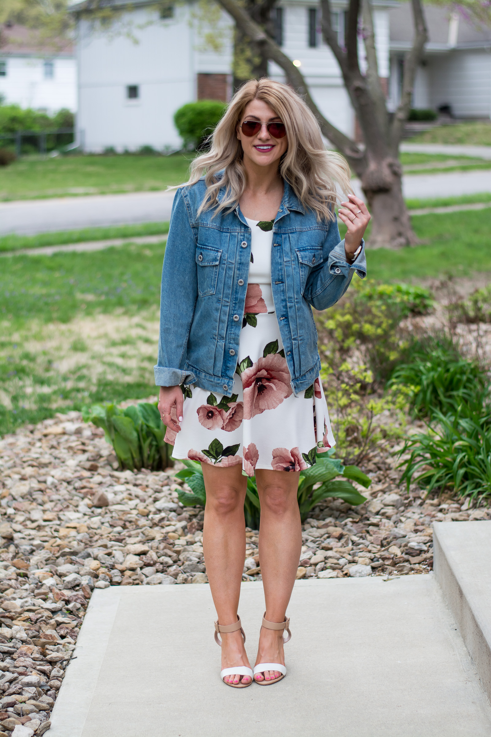 The Prettiest Blush Floral Dress for Summer. | Ashley from LSR