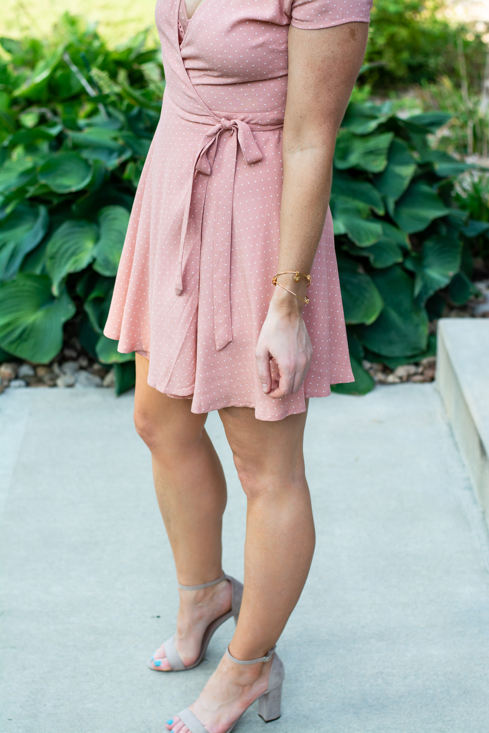Blush Pink Polka Dot Dress. | Ashley from LSR