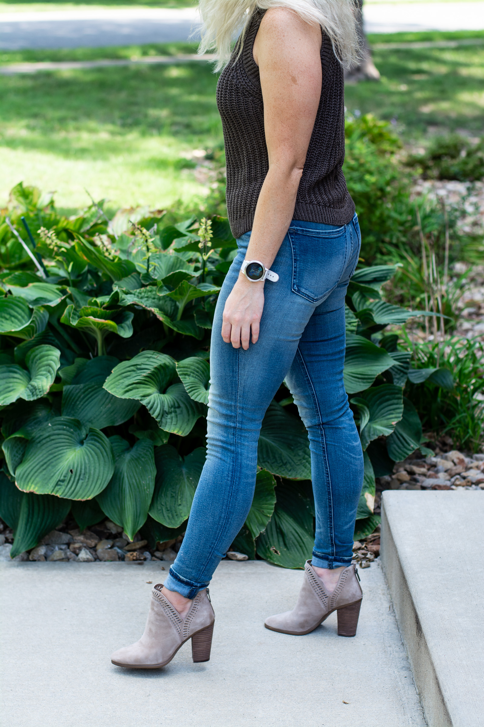 Transitional Outfit: Summer Sweater + Ankle Boots. | Ashley from LSR