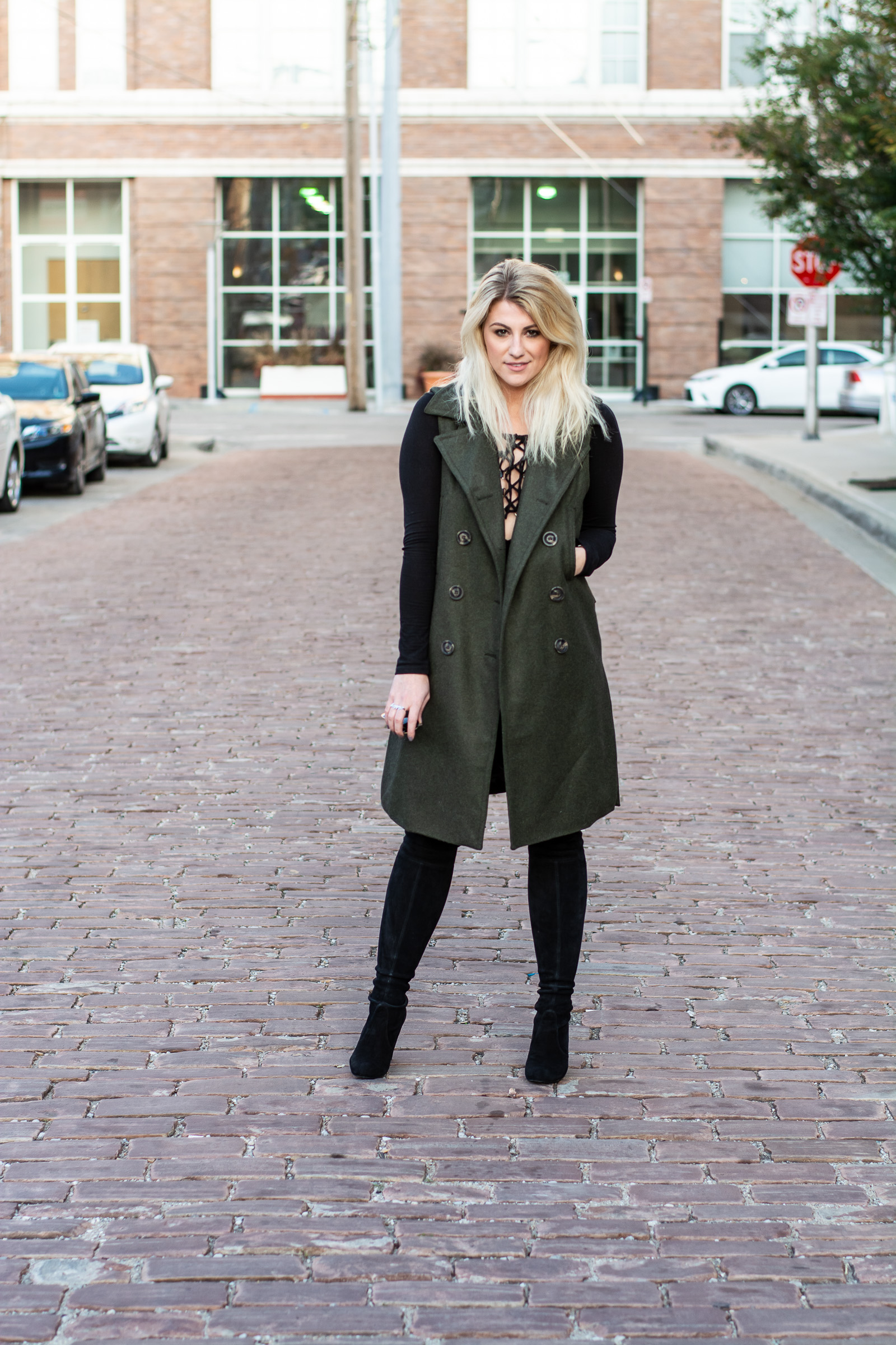 Olive Green Sleeveless Trench. | Ash from LSR