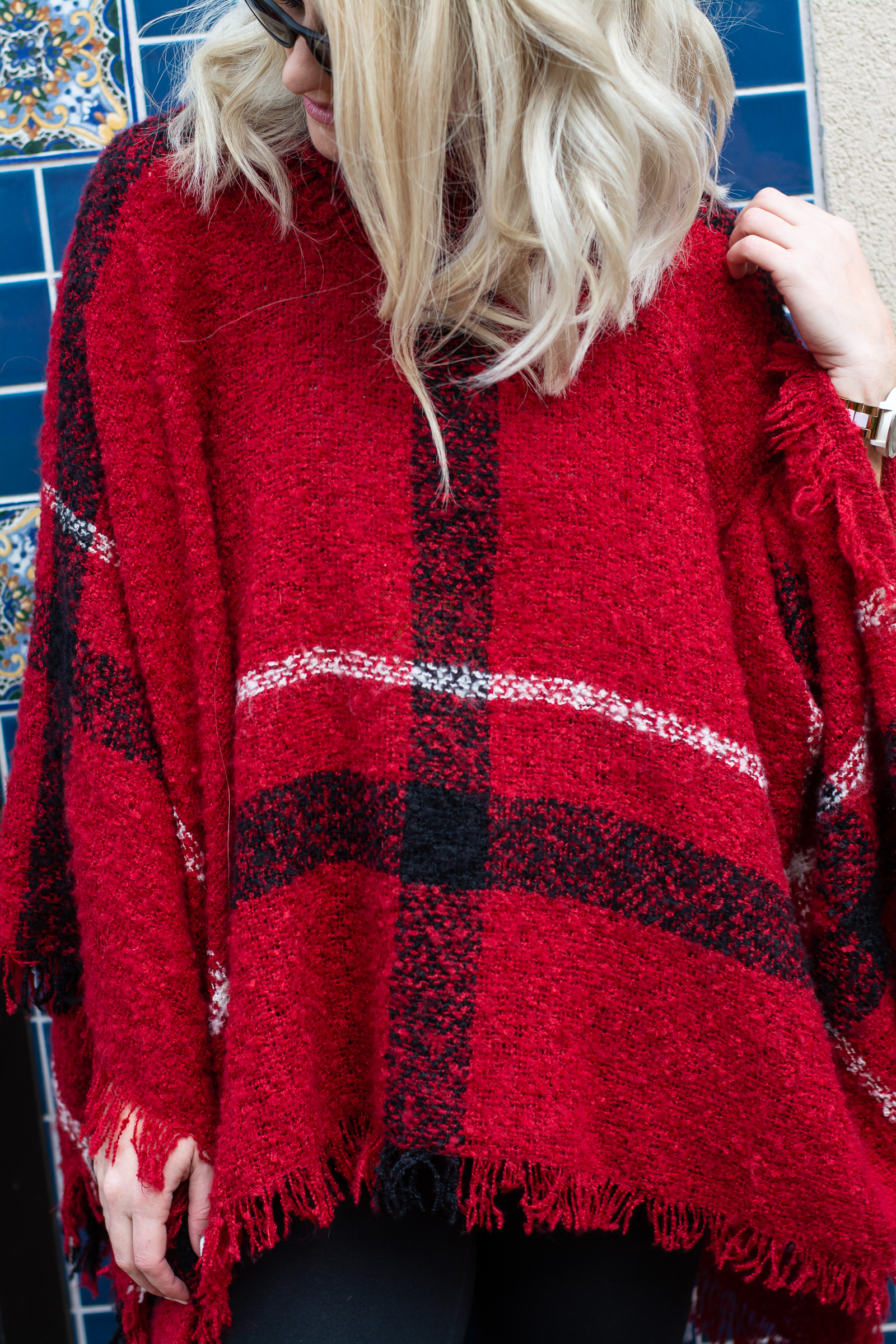 Holiday Outfit: Red Poncho + Riding Boots. | LSR