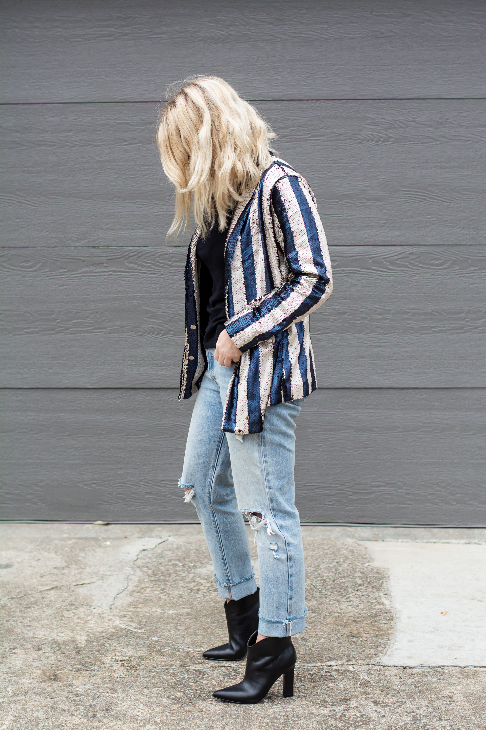 Sequin Striped Blazer for Day. | Ash from LSR