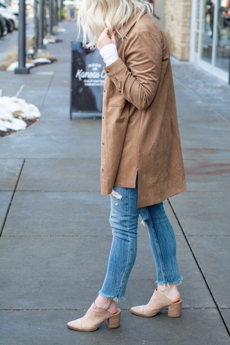 A Dress as a Jacket with Girlfriend Jeans. | Le Stylo Rouge