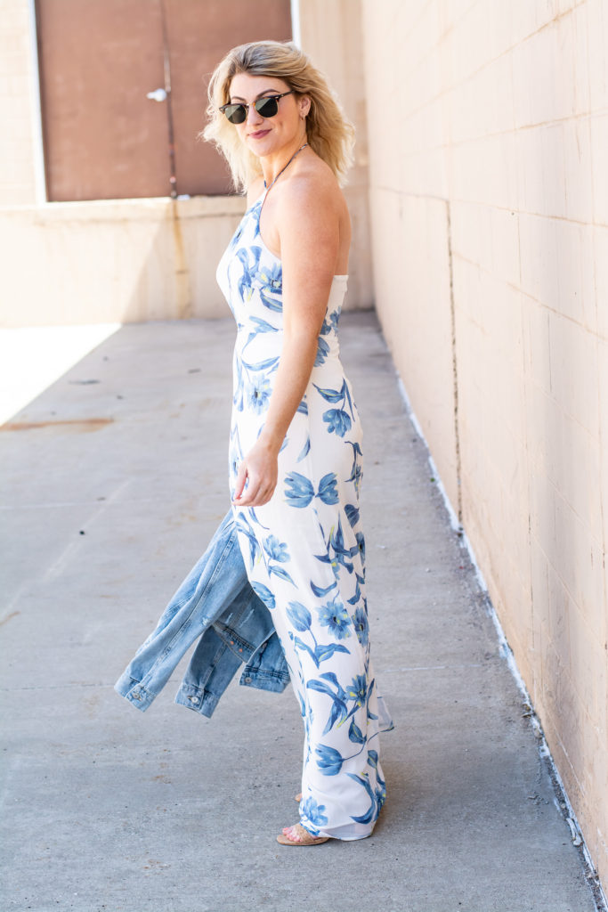 Blue + White Floral Dress for Day. | Le Stylo Rouge