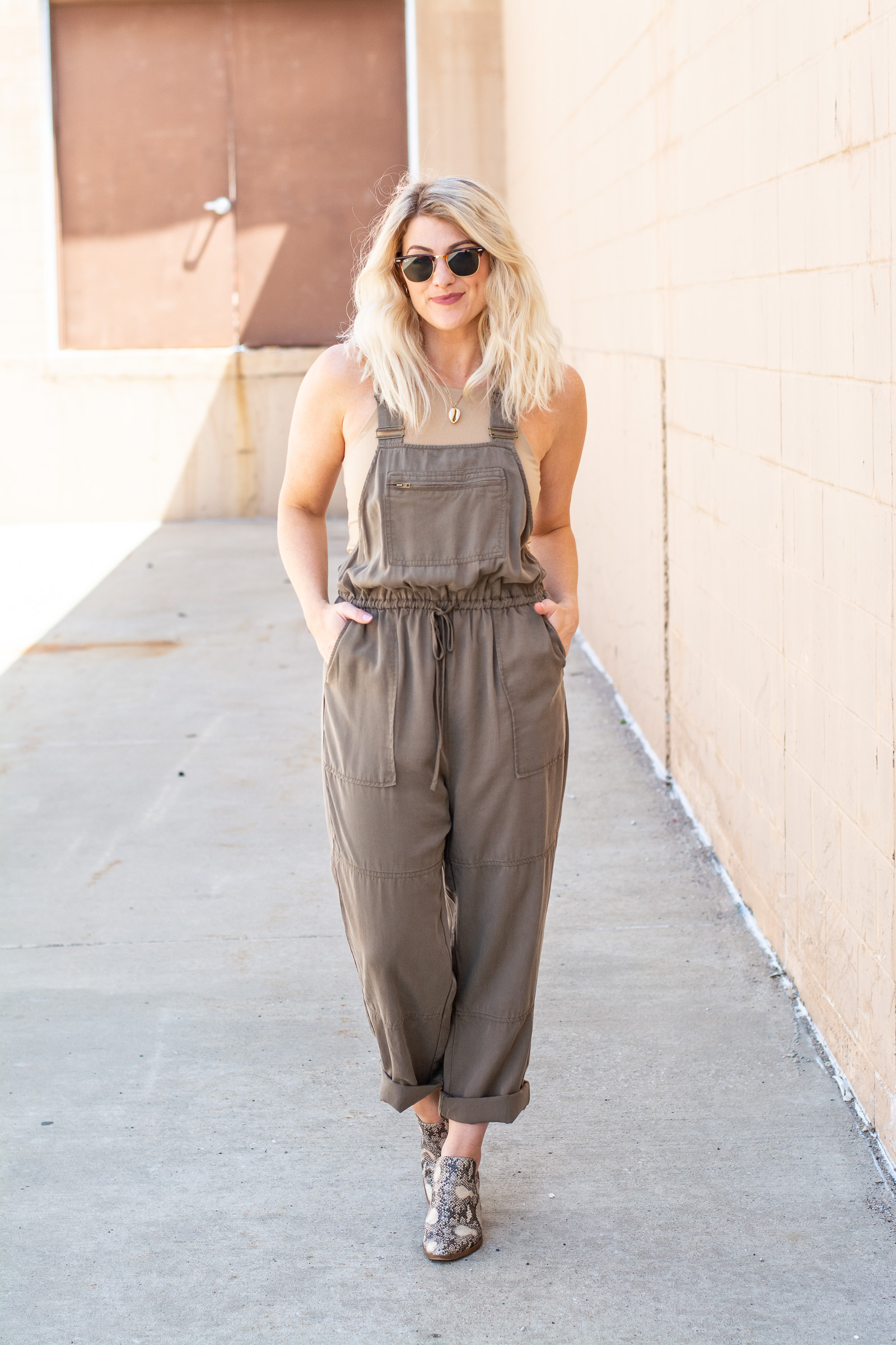 Olive Overalls + Snakeskin Booties. | Ash from LSR