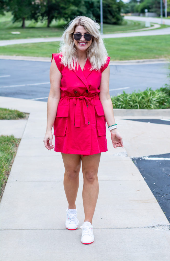 80s Power Suit Blazer Dress + Retro Sneakers. | LSR