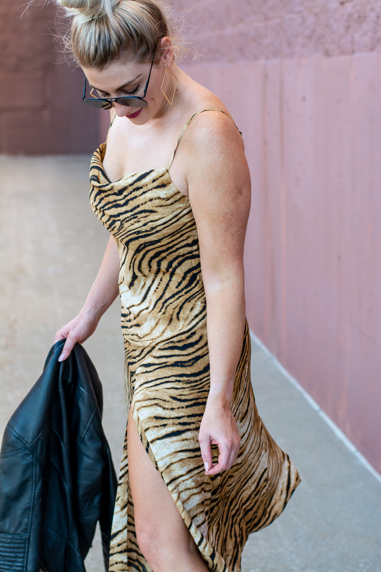 Tiger-striped Slip Dress. | LSR