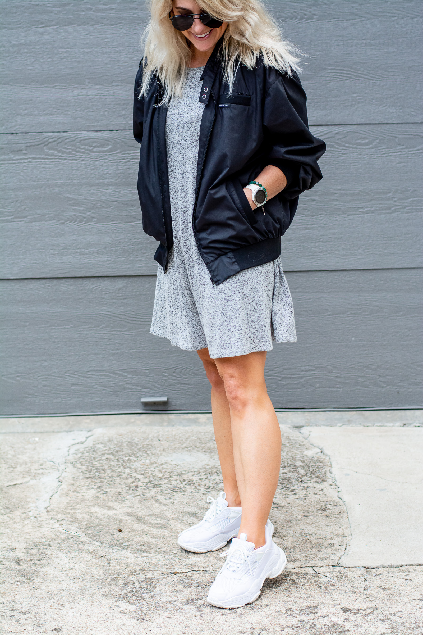 Outfit Idea: Members Only Jacket + Chunky Sneakers. | Ash from LSR