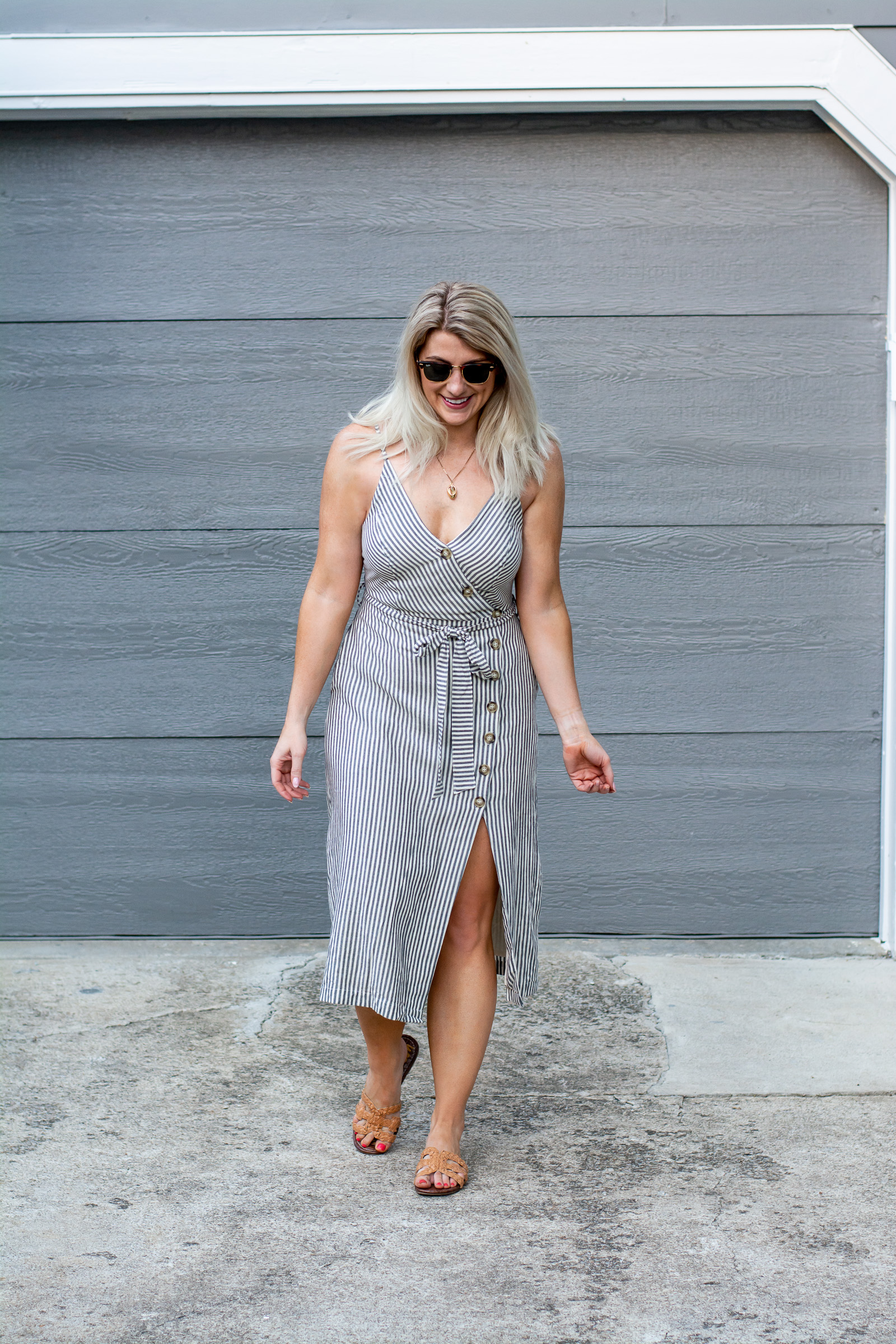 Striped Button-front Dress for Summer. | Ash from LSR