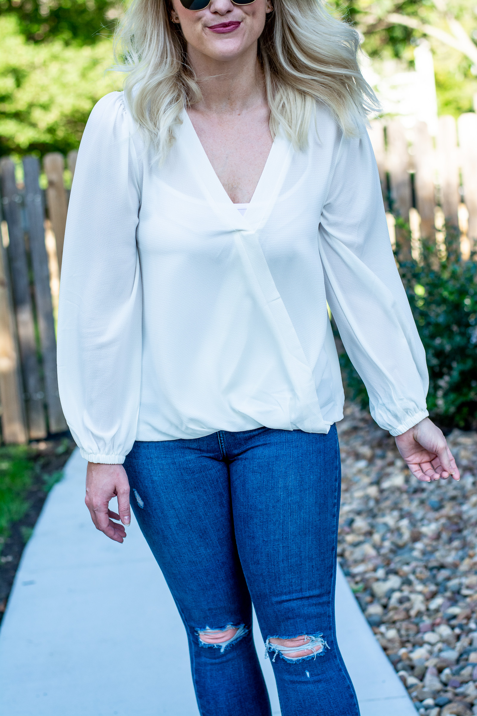 Cream Blouse + Classic Skinny Jeans. | Ash from LSR