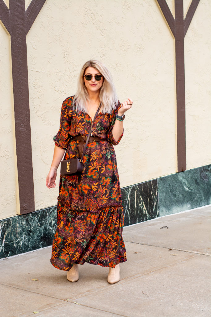 A Boho Dress with Booties for Fall. | Le Stylo Rouge