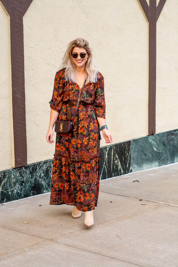 A Boho Dress with Booties for Fall. | Le Stylo Rouge