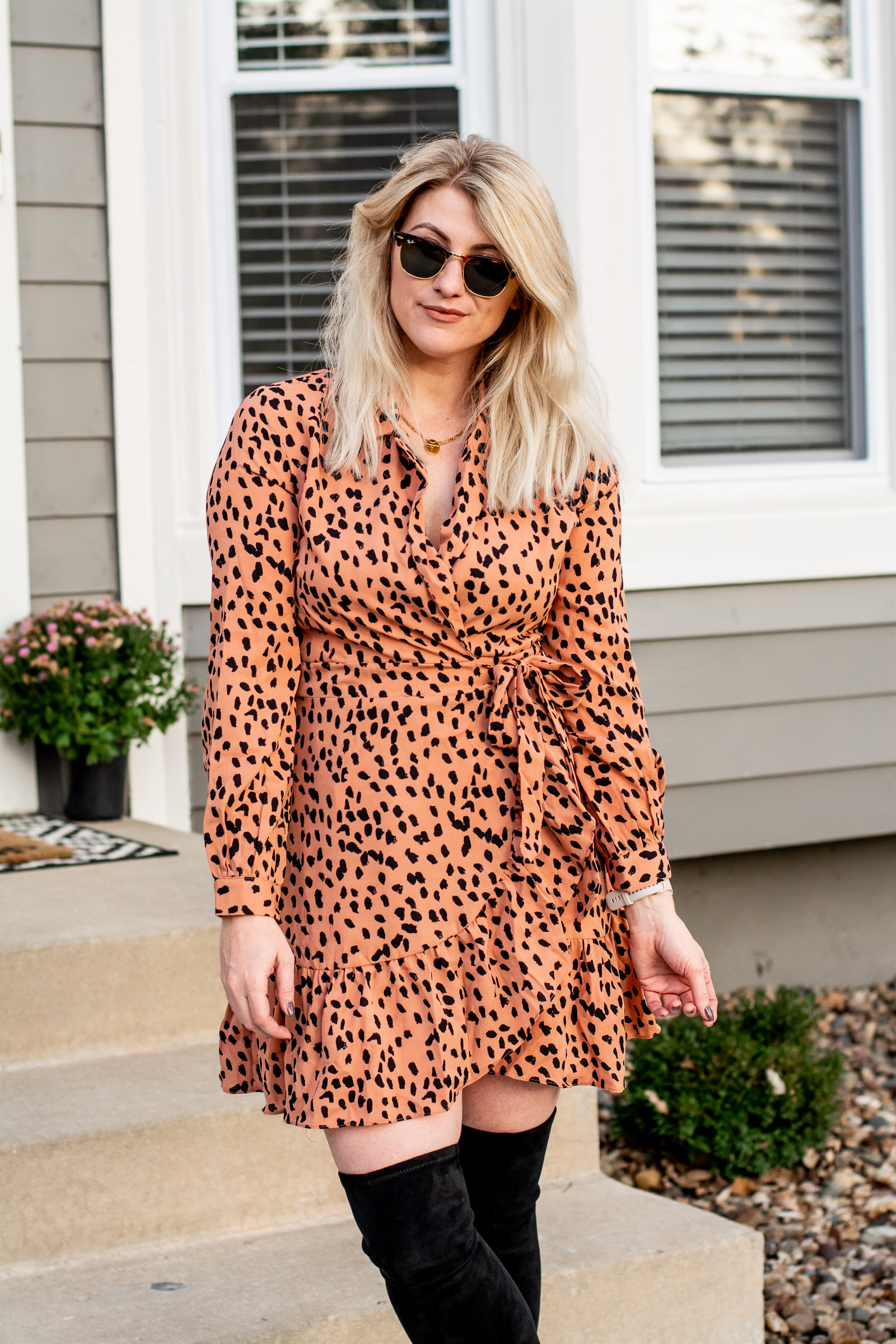 Tall Boots and a Leopard Dress for the Holidays. | LSR