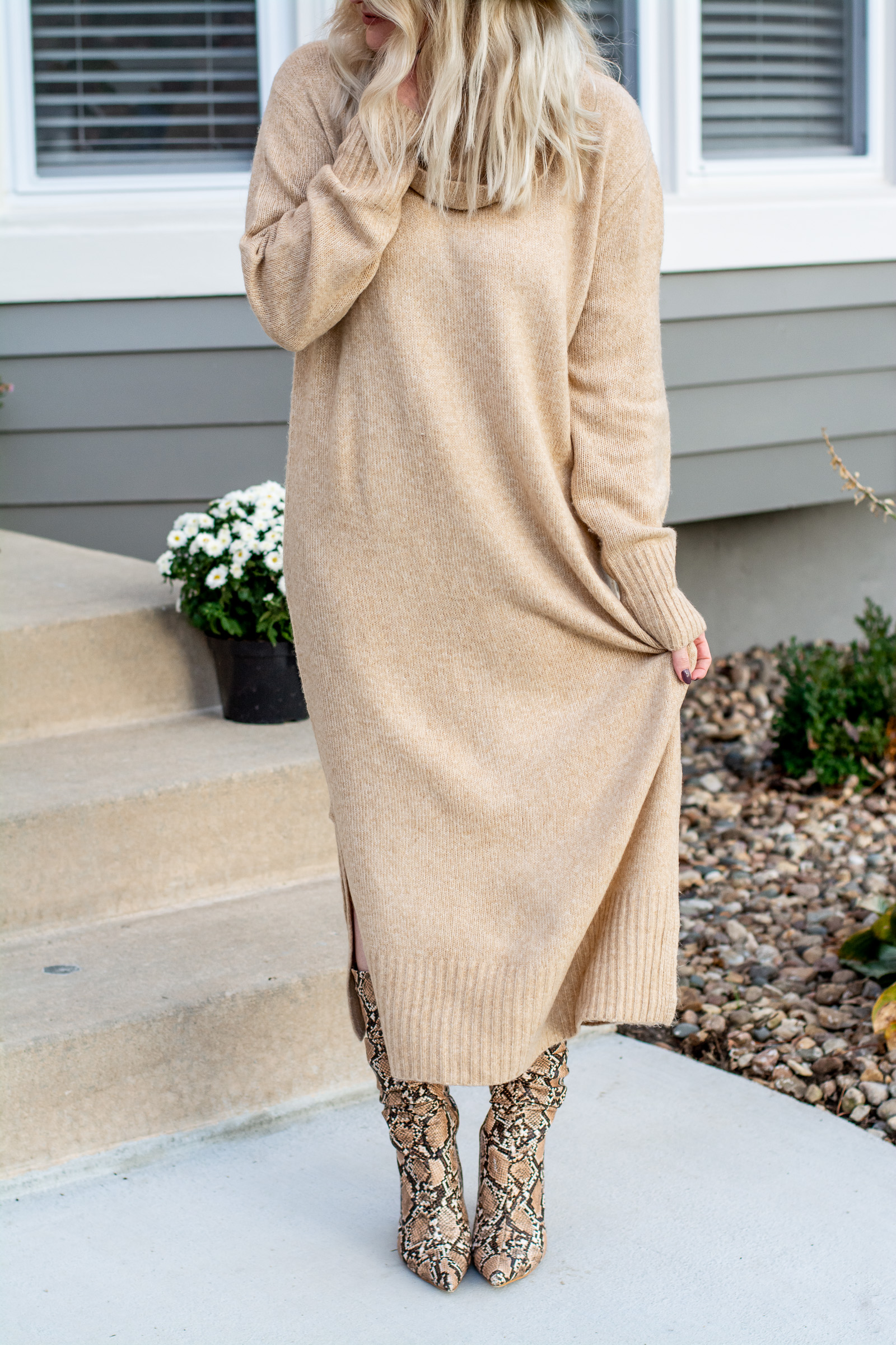 The Best Camel Sweater Dress. | LSR