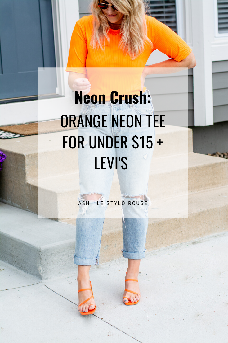 Outfit Idea: Neon Orange with Levi's.