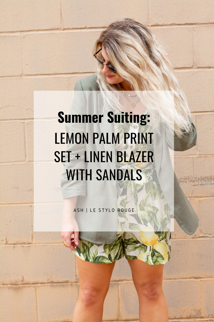 Summer OOTD: Lemon Palm Print Set. | LSR
