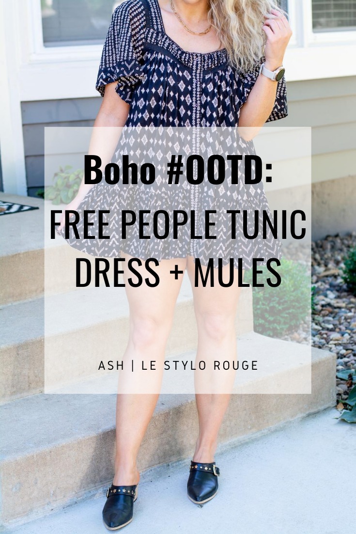 Boho Outfit Idea: Tunic Dress + Mules. | LSR
