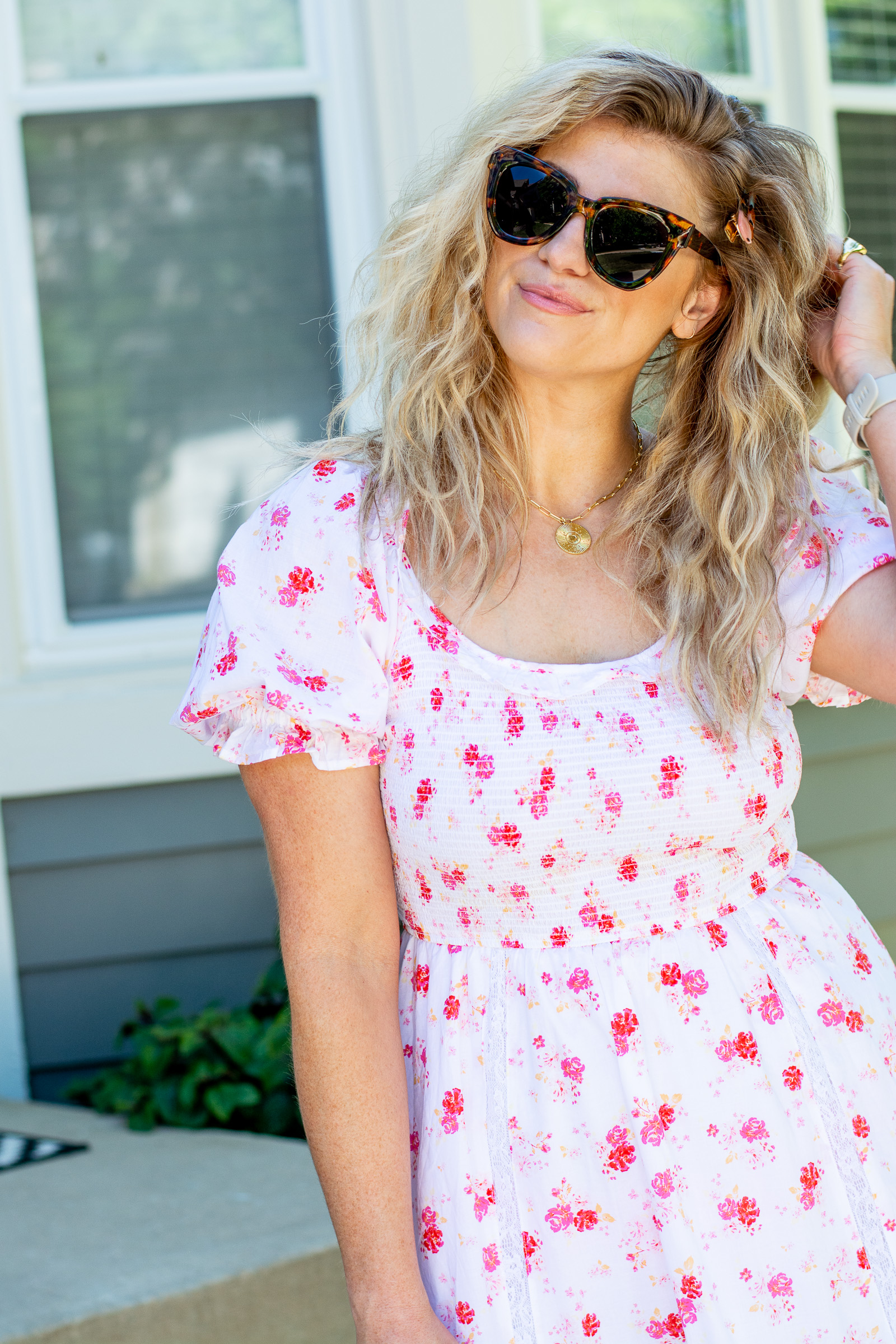 A Printed Floral Dress with KC Homes & Style. | LSR