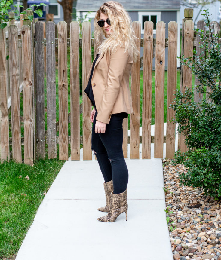 How to Wear a Feminine Fall Dress With Brown Boots - Lizzie in Lace