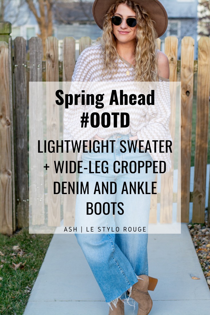 Spring Ahead #OOTD: Lightweight Sweater + Wide-leg Denim. | LSR