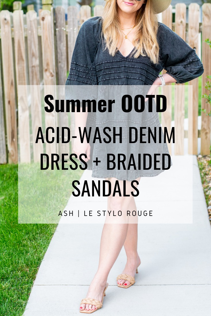 Summer OOTD: Denim Dress + Braided Sandals. | LSR