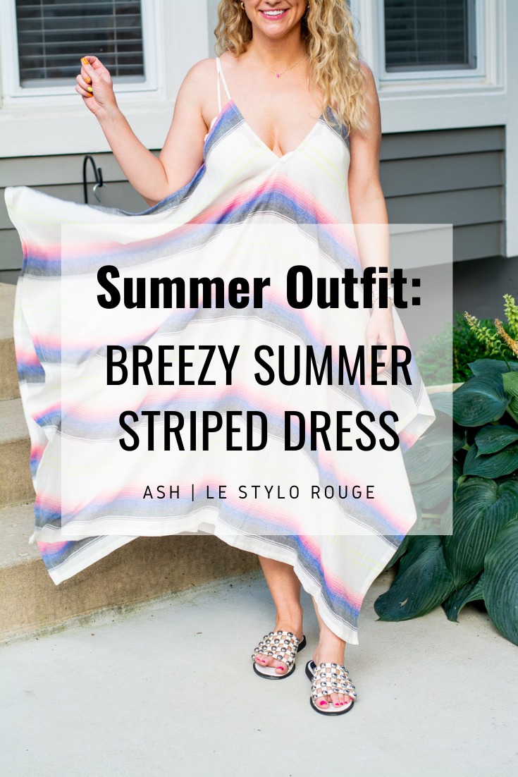 Summer Outfit: Breezy Summer Stripe Maxi Dress. | LSR